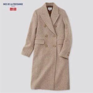 NWT-Uniqlo IDLF Herringbone Wool Blend Coat XS
